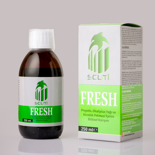 Fresh ( Propolis, Okaliptüs Yağı Ve Kozalak Pekmezi Içeren Bitkisel Karışım)